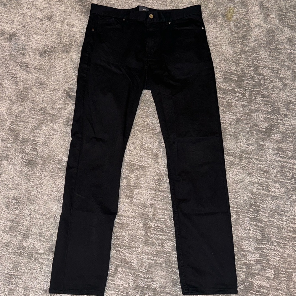 H&M Slim fit Coupe Black Pants Size 33/32